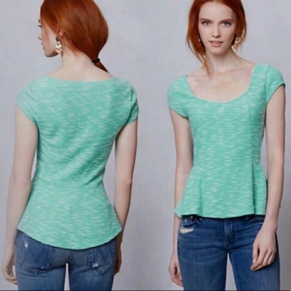 Anthropologie Tops - Postmark | Anthropologie Mint Endash Peplum Top